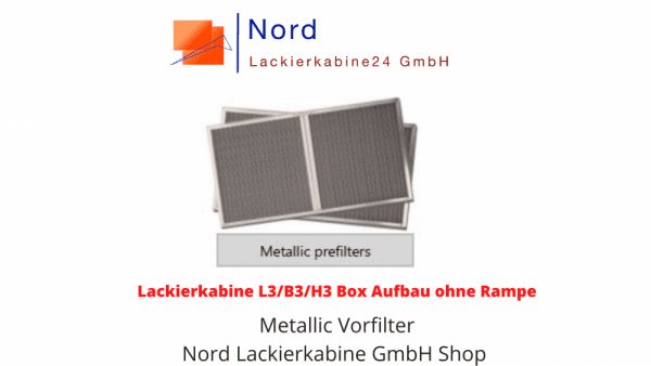 Lackierkabine L3/B3/H3 Box Aufbau ohne Rampe  Metallic Vorfilter Nord Lackierkabine24 GmbH Shop  Lackierkabine Kaufen L3/B3/H3