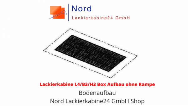 Lackierkabine L4/B3/H3 Box Aufbau ohne Rampe  Bodenaufbau Nord Lackierkabine24 GmbH Shop Lackierkabine Kaufen L4/B3/H3