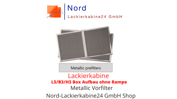 Lackierkabine L5/B3/H3 Box Aufbau ohne Rampe  Metallic Vorfilter Nord Lackierkabine24 GmbH Shop  Lackierkabine Kaufen L5/B3/H3
