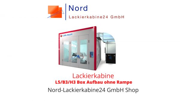 Lackierkabine L5/B3/H3 Box Aufbau ohne Rampe  Nord Lackierkabine24 GmbH Shop  Lackierkabine Kaufen L5/B3/H3