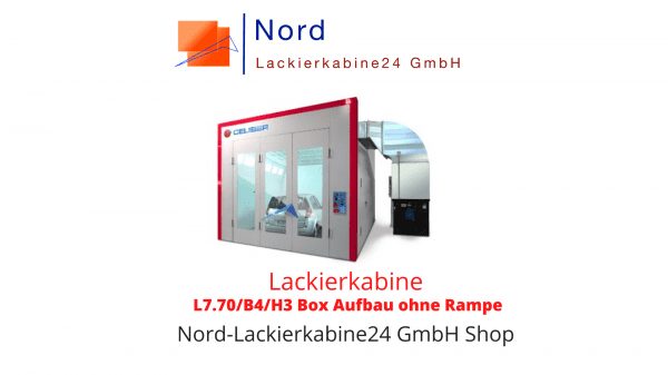 Lackierkabine L7.70/B4/H3 Box Aufbau ohne Rampe  Nord Lackierkabine24 GmbH Shop  Lackierkabine Kaufen L7.70/B4/H3
