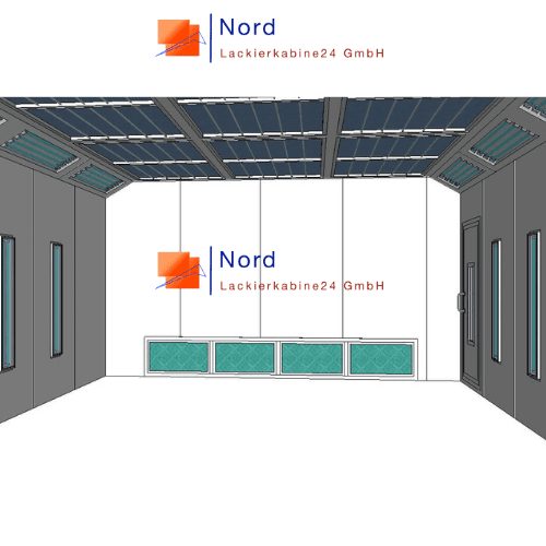 Lackierkabine kleinteile NL 5x5 m Seiten Absaugung Trubo-Lüfter (5) Lackierkabine kleinteile NL 5x5 m Seiten Absaugung Trubo-Lüfter
