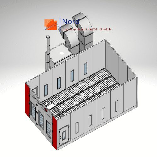 NL9000-7 Meter Pneumatik Schlüsselfertige Lackierkabinen-Qualitativ