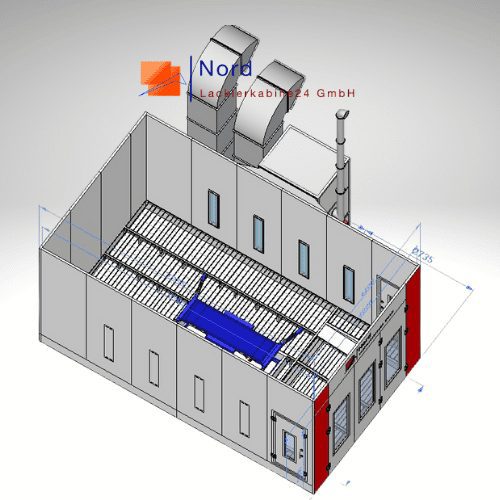 NL9000-7 Meter Pneumatik+Lift Schlüsselfertige Lackierkabinen-Qualitativ