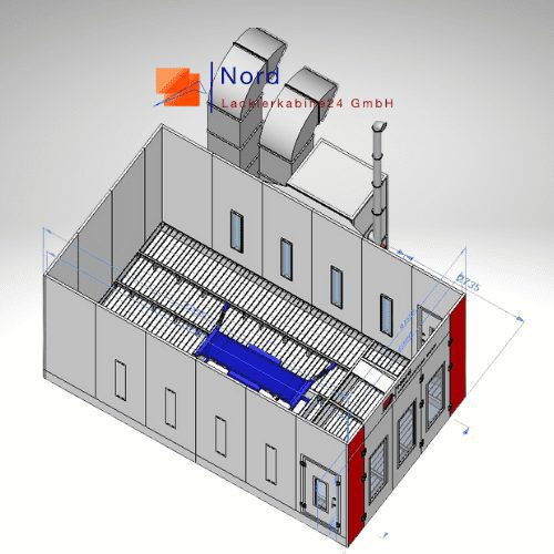 NL9000-8 Meter Pneumatik+Lift Schlüsselfertige Lackierkabinen-Qualitativ