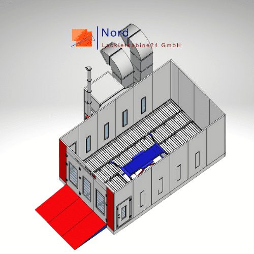 NL9000-9 Meter Rampe+Lift Schlüsselfertige Lackierkabinen-Qualitativ