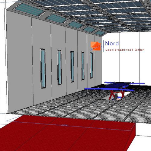 NL9200-8 Meter Rampe+Lift Schlüsselfertige Lackierkabinen-Qualitativ