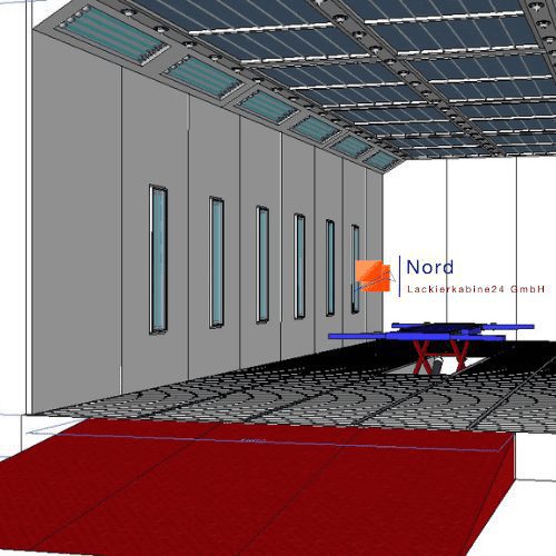 NL9200-9 Meter Rampe+Lift Schlüsselfertige Lackierkabinen-Qualitativ