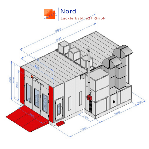 Lackieranlagen hersteller Schlüsselfertige Lackierkabine+